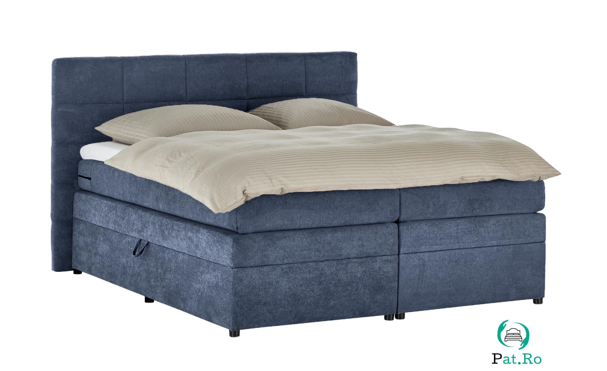 Pat Boxspring Gibson, cu ladă de depozitare, saltea și topper incluse la 4,279.00 lei ron